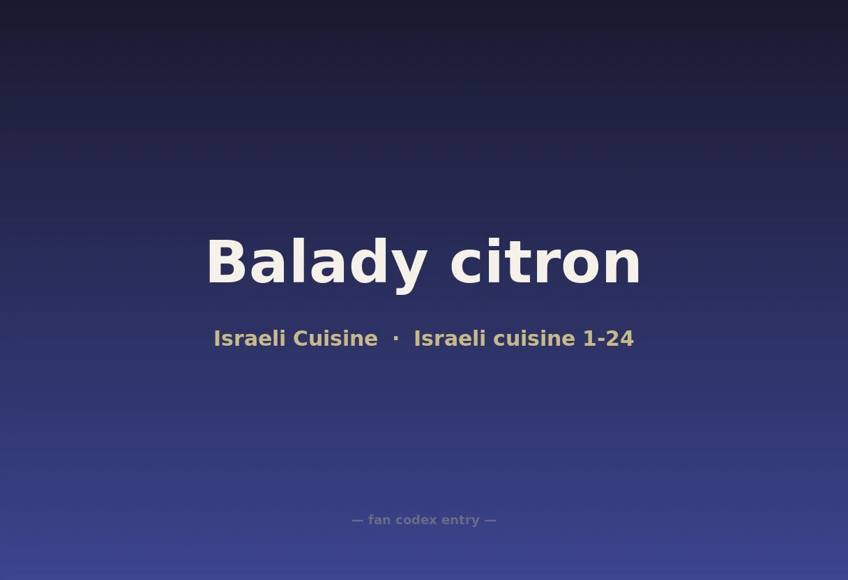 Balady citron